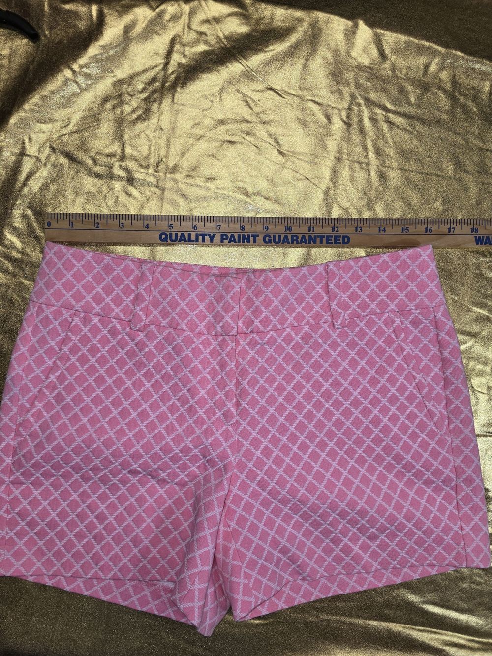Ann Taylor Pink Lattice-Print Women's Shorts